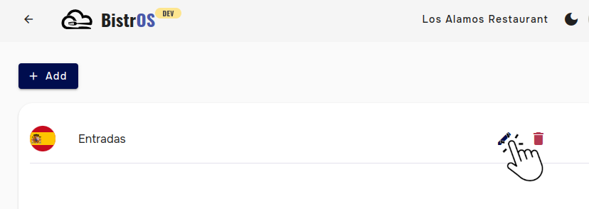 Edit section language 1