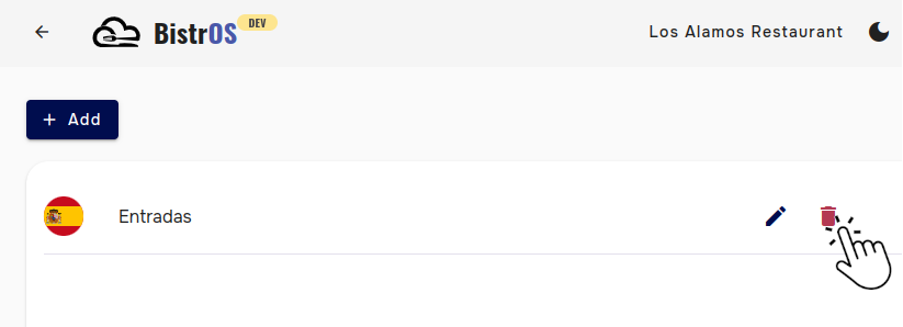 Section remove restaurant 1