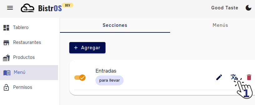 Add section language 1