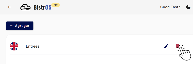 Section remove restaurant 1